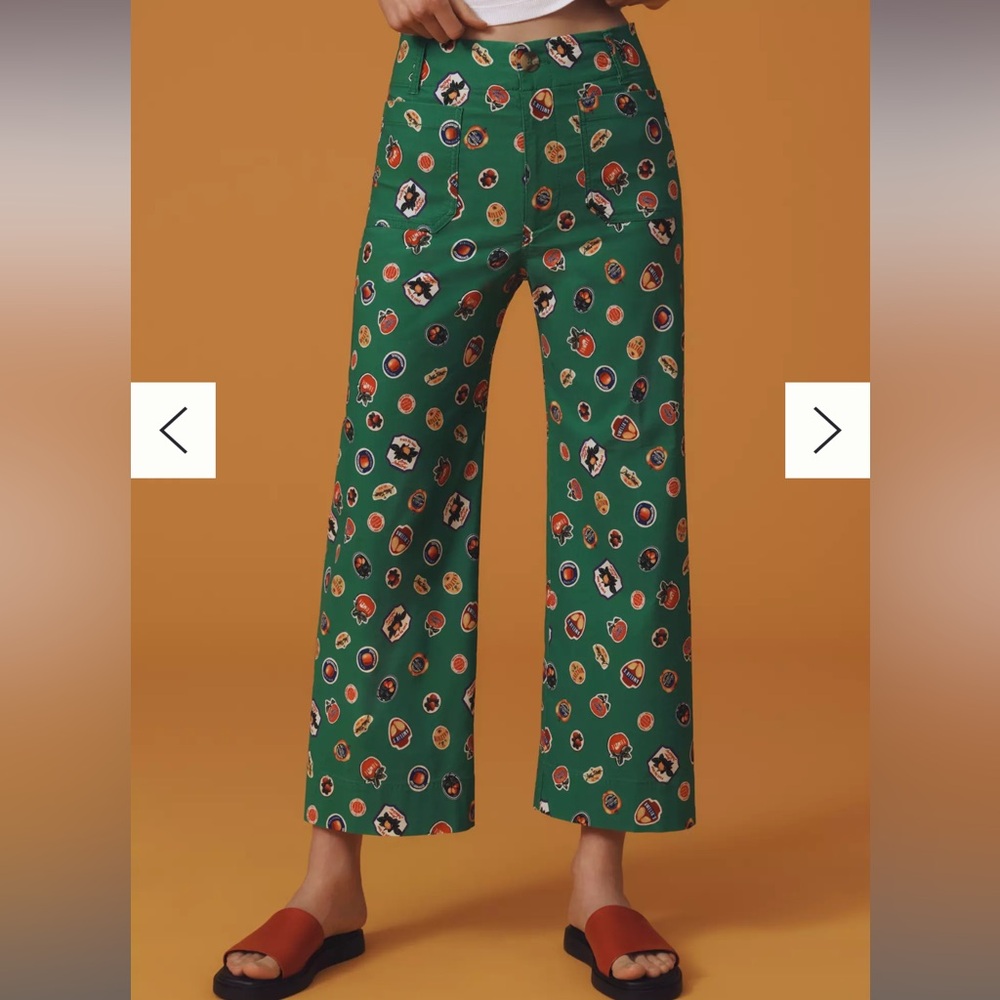 Anthropologie the Collette Cropped Wide Leg Pants